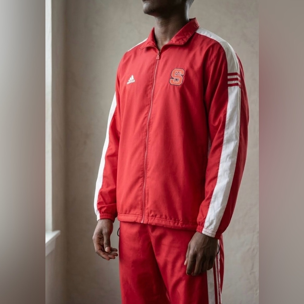Adidas NC State Wolfpack Nylon Track Pants and Jacket